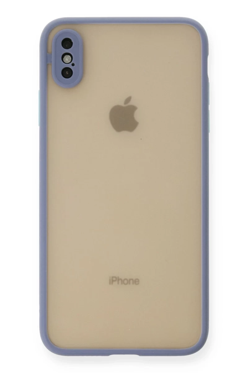 Apple iPhone XS Max Uyumlu Kılıf Montreal Silikon Kapak - Gri