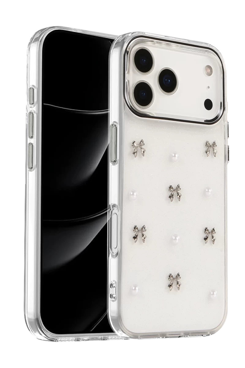 Apple iPhone 17 Pro Uyumlu Fiyonk Desenli Kapak - Desen 8