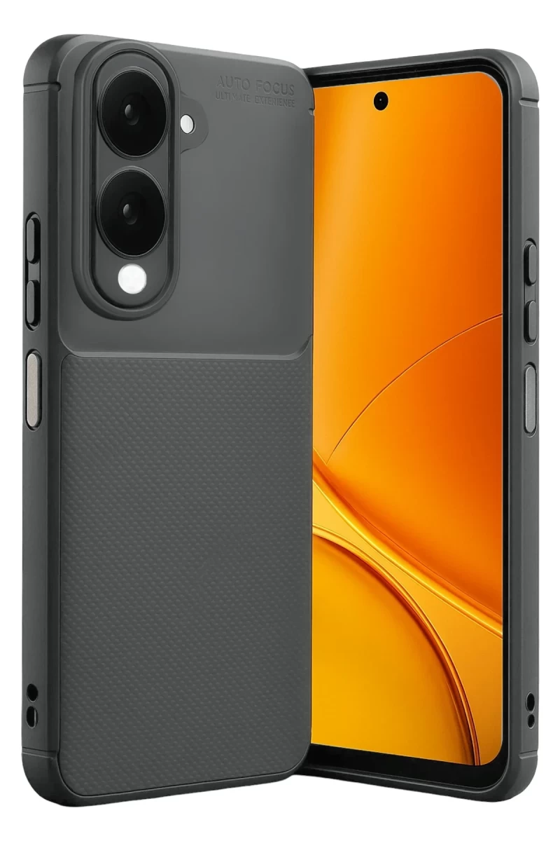 Vivo Y29S Uyumlu Auto Focus Karbon Kapak - Gri