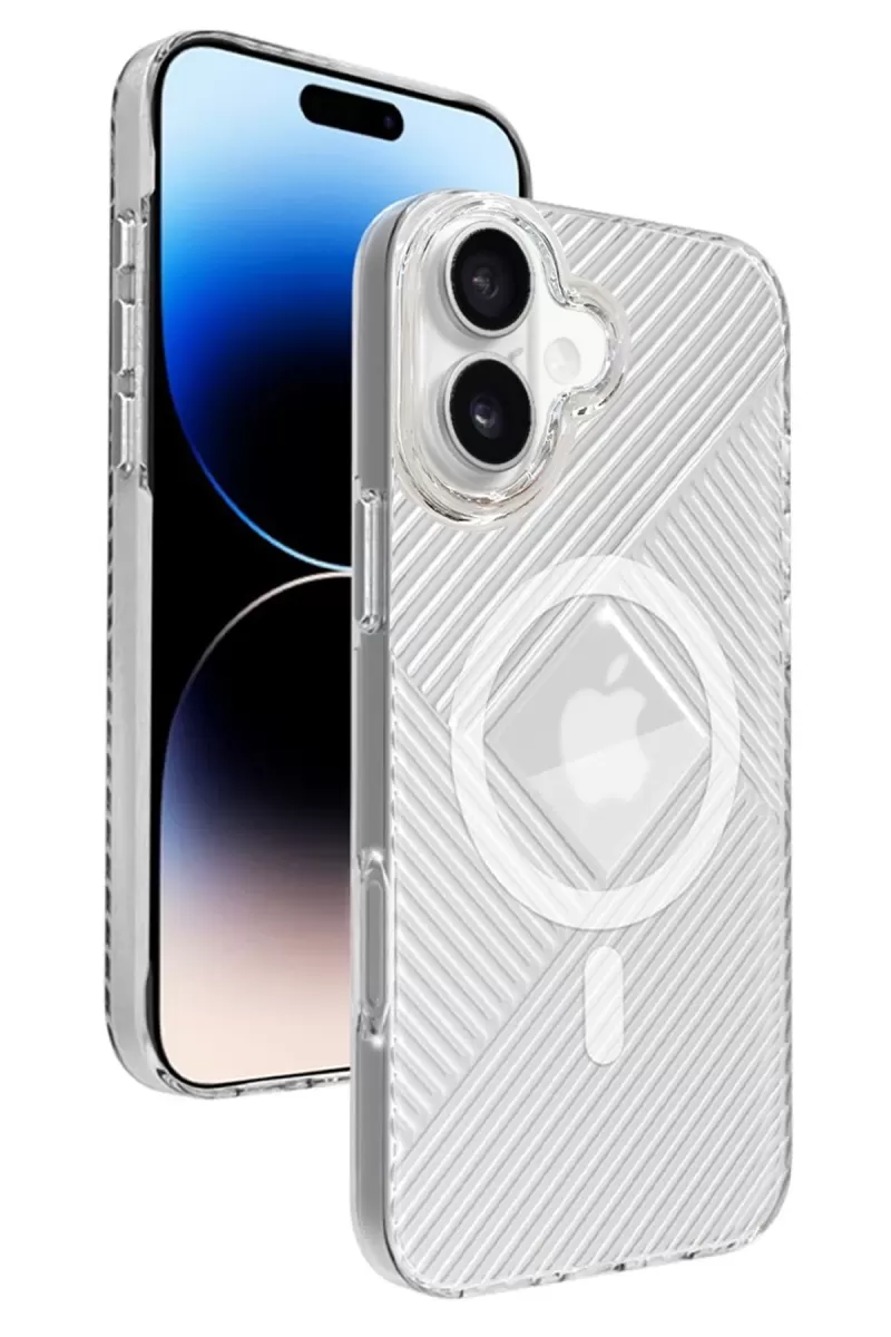 Joko Apple iPhone 16 Uyumlu Stella PC Sert Magsafe Kılıf - Şeffaf