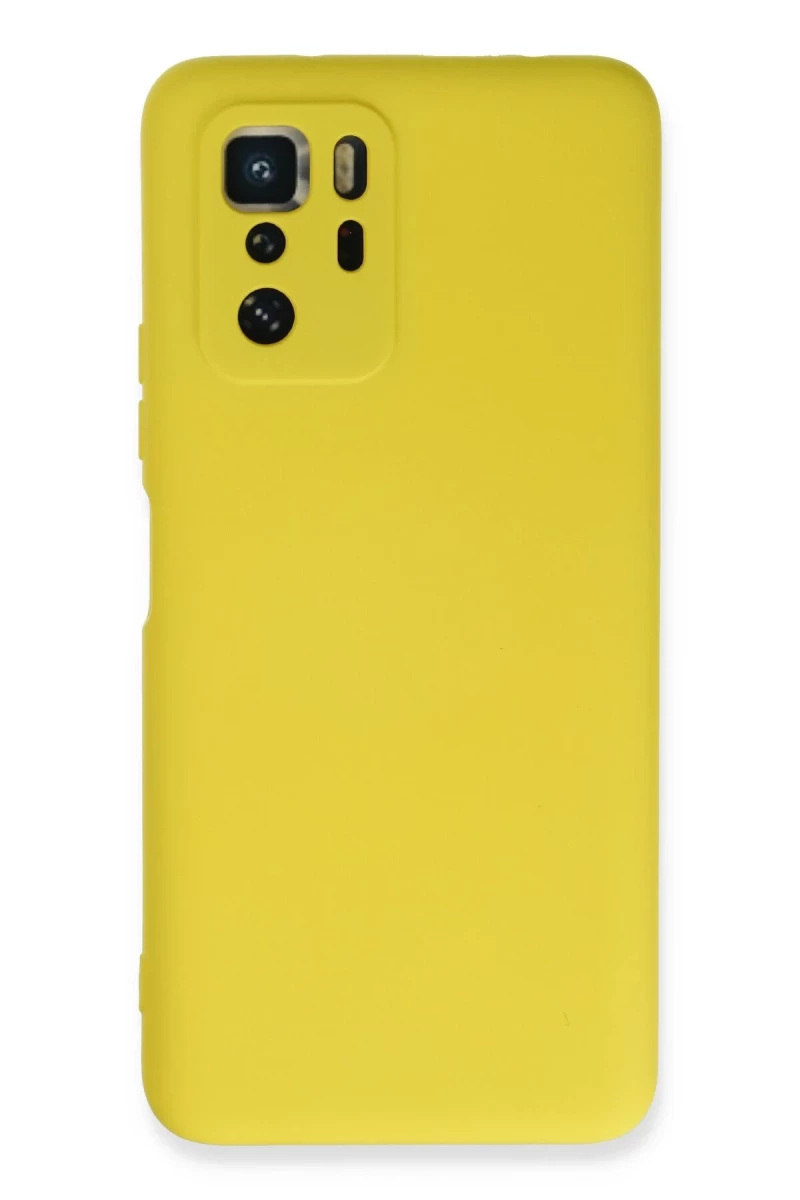 Xiaomi Poco X3 GT Uyumlu Kılıf Nano içi Kadife Silikon - Sarı