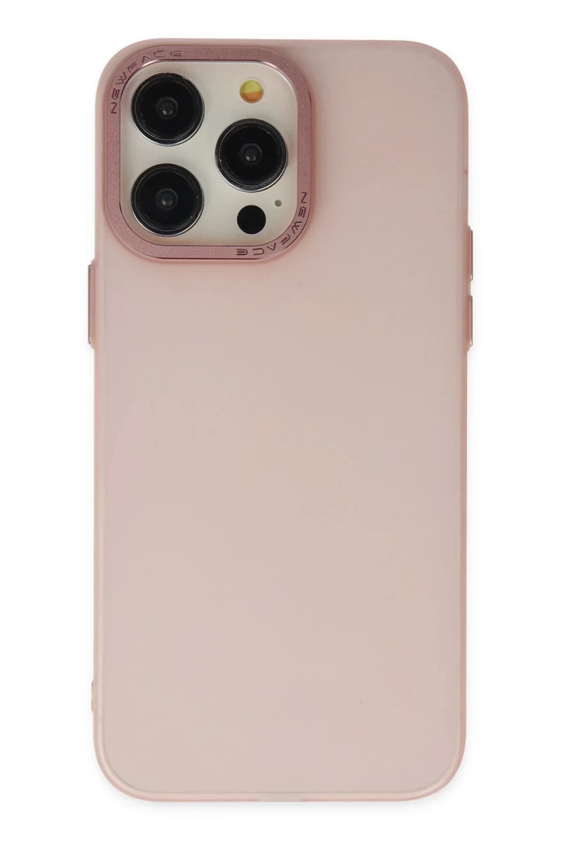 Apple iPhone 13 Pro Max Uyumlu Kılıf Modos Metal Kapak - Pembe