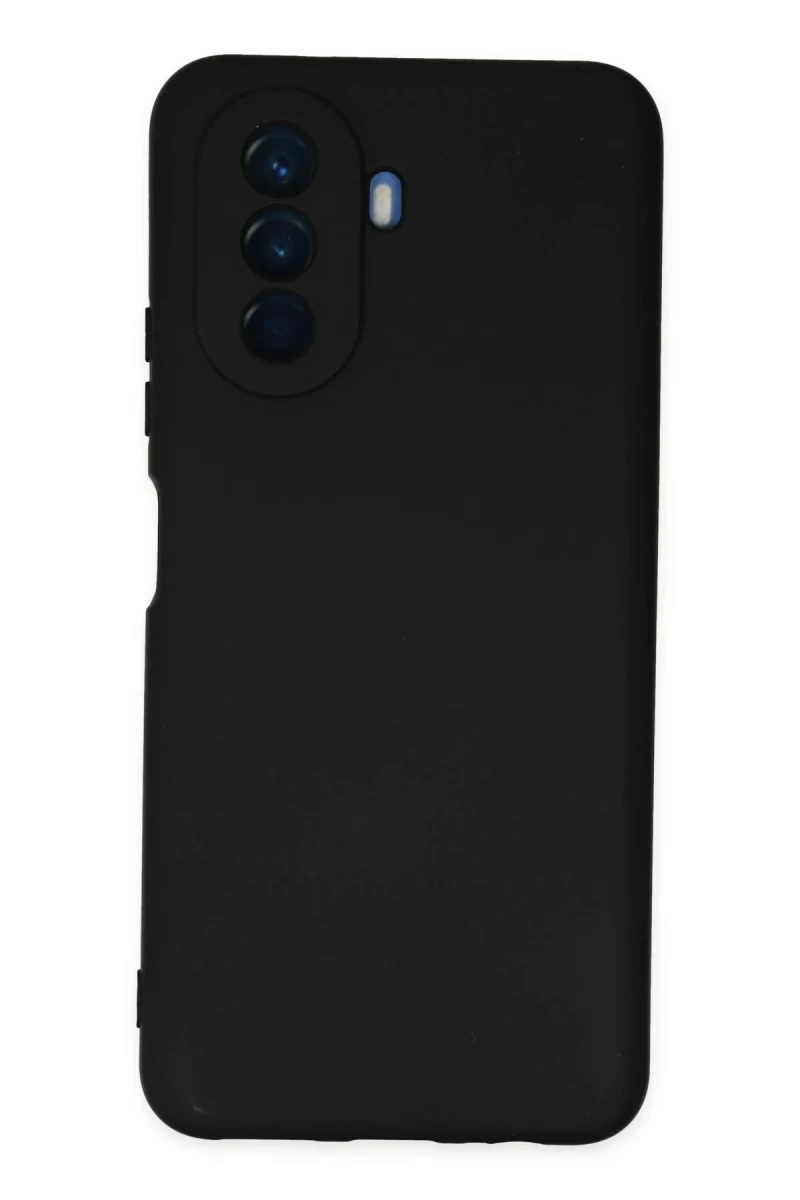 Huawei Nova Y70 Uyumlu Kılıf Nano içi Kadife Silikon - Siyah