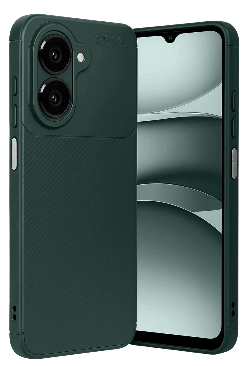 Samsung Galaxy A07 4G Uyumlu Auto Focus Karbon Kapak - Koyu Yeşil