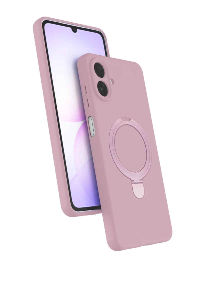 Samsung Galaxy A07 4G Uyumlu Regal Magsafe Standlı Kapak - Açık Pembe