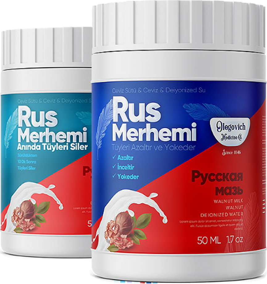 Rus Merhemi 50 ml ( Tüy Dökücü - Tüy Azaltıcı ) 2li Set