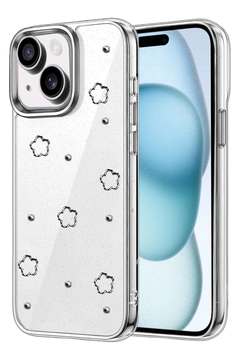 Apple iPhone 15 Uyumlu Fiyonk Desenli Kapak - Desen 2