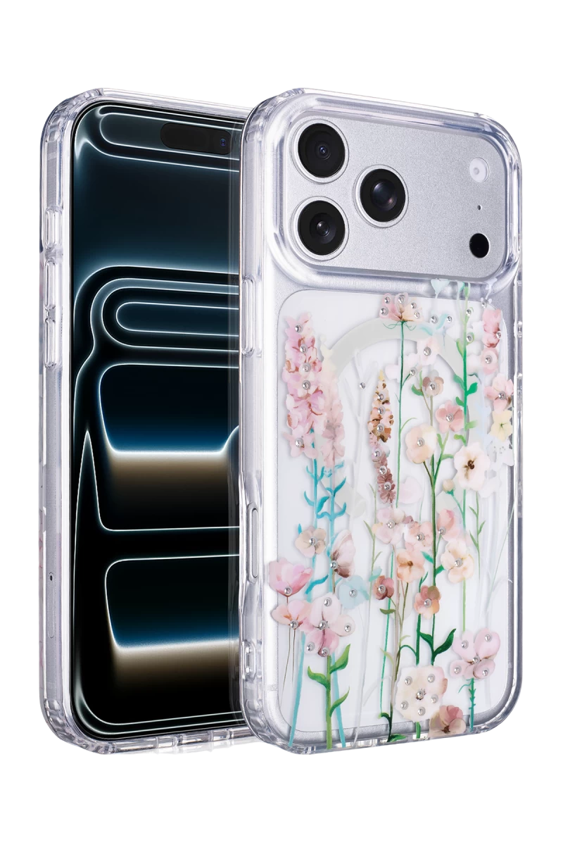 Onegif Apple iPhone 17 Pro Max Uyumlu Desina Magsafe Kapak - Desen 1