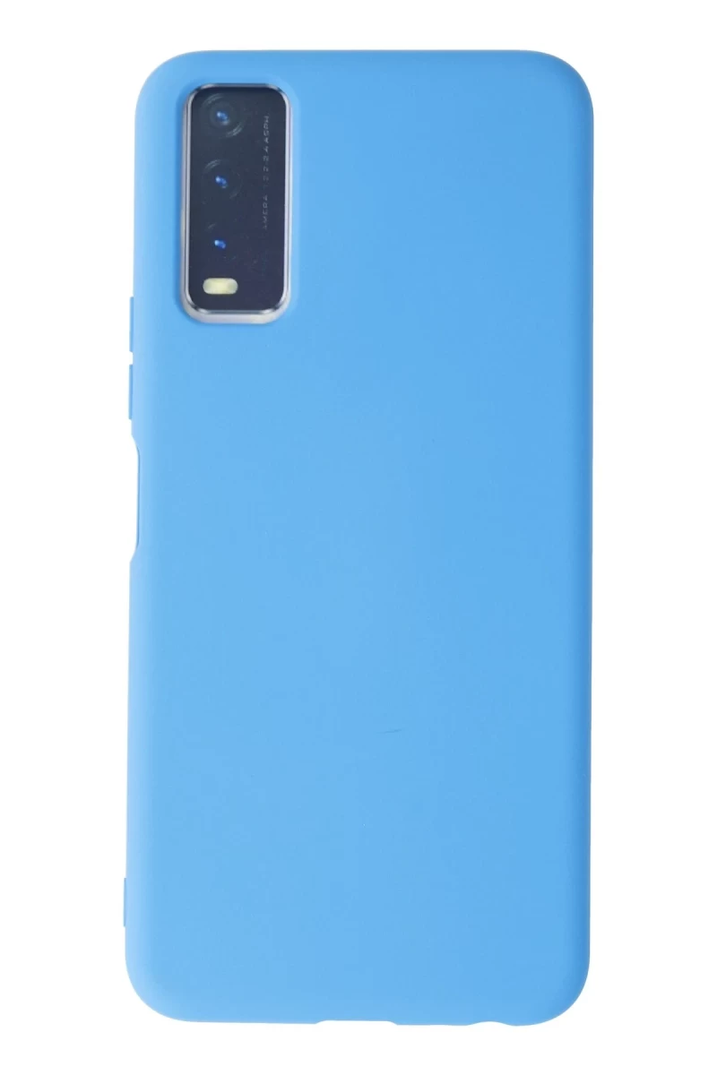 Vivo Y11S Uyumlu Kılıf Nano içi Kadife Silikon - Mavi