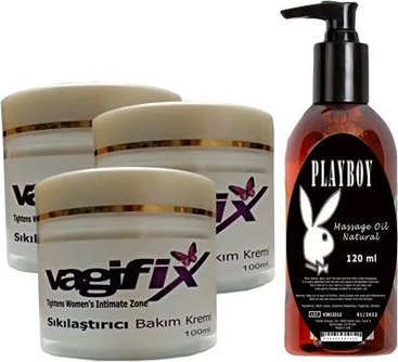 Playboy Vagifix Varicose Vein Defense Cream 3 Adet +Playboy Masaj Yağı