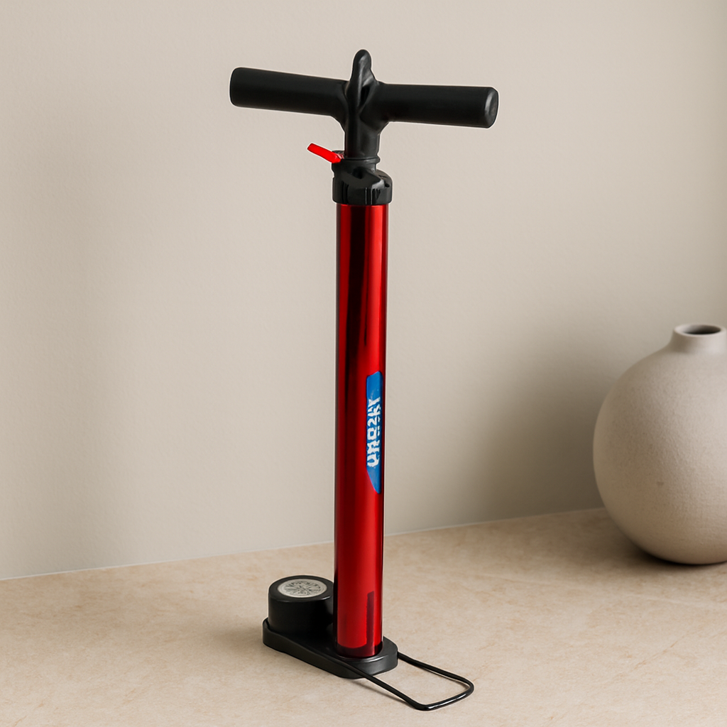 Saatli Metal Gövdeli El Pompası 55 cm (Bisiklet, Top, Motor)