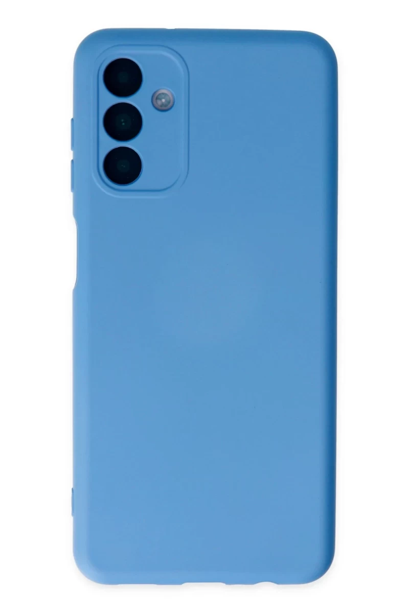 Samsung Galaxy A04S Uyumlu Kılıf Nano içi Kadife Silikon - Mavi