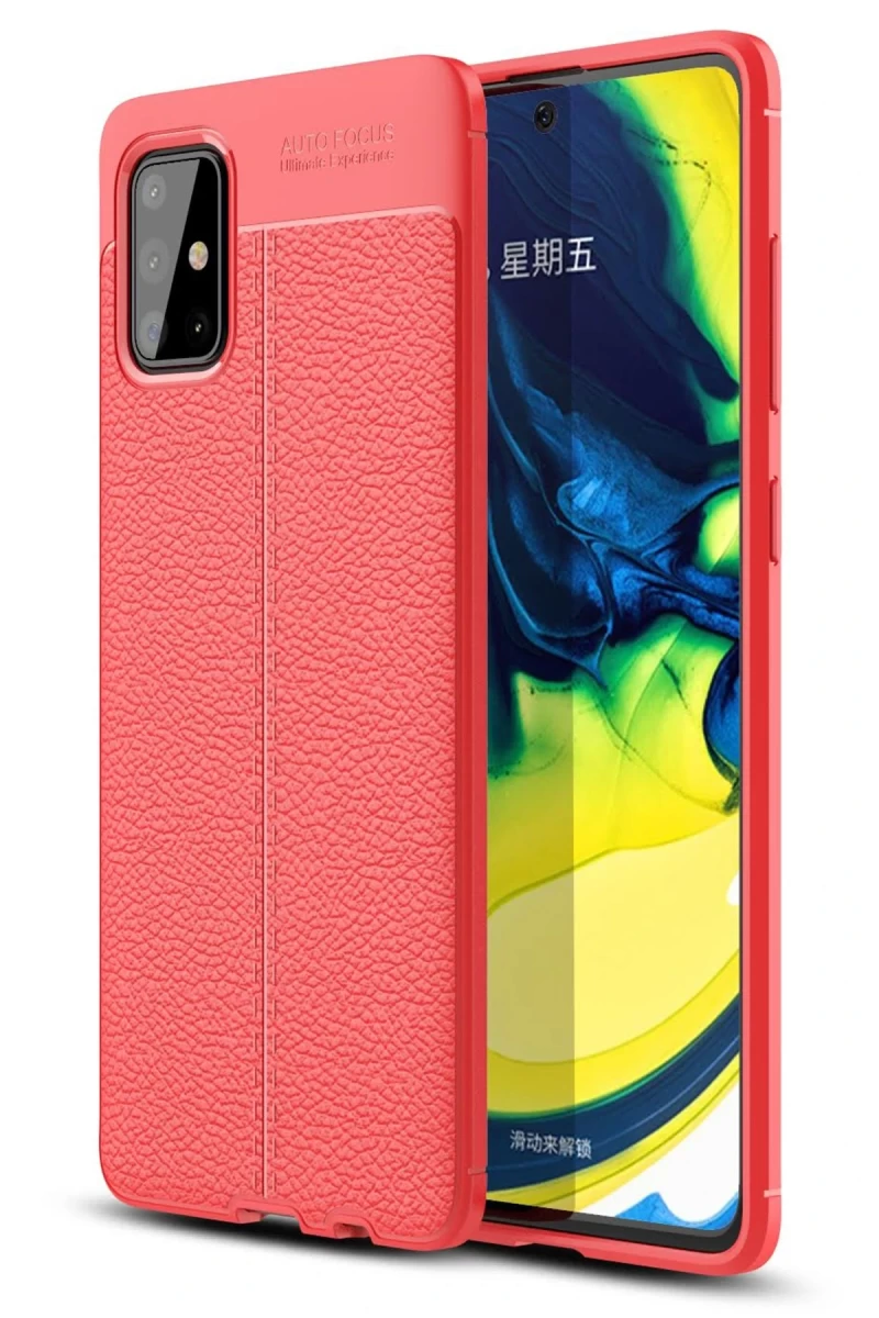 Samsung Galaxy A71 Uyumlu Kılıf Auto Focus Kapak - Kırmızı