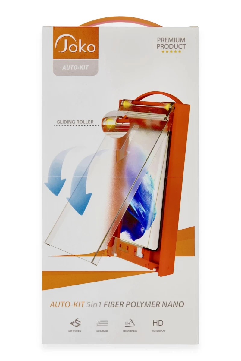 Joko Samsung Galaxy S22 Ultra Uyumlu AutoKit 5in1 Fiber Polymer Nano Ekran Koruyucu