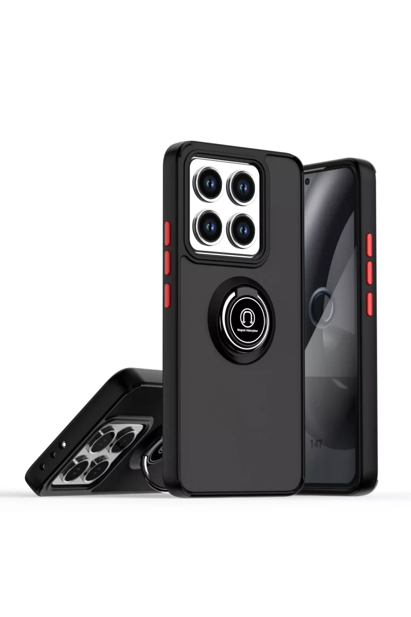 Xiaomi Mi 15 Uyumlu Kılıf Montreal Yüzüklü Silikon Kapak - Siyah