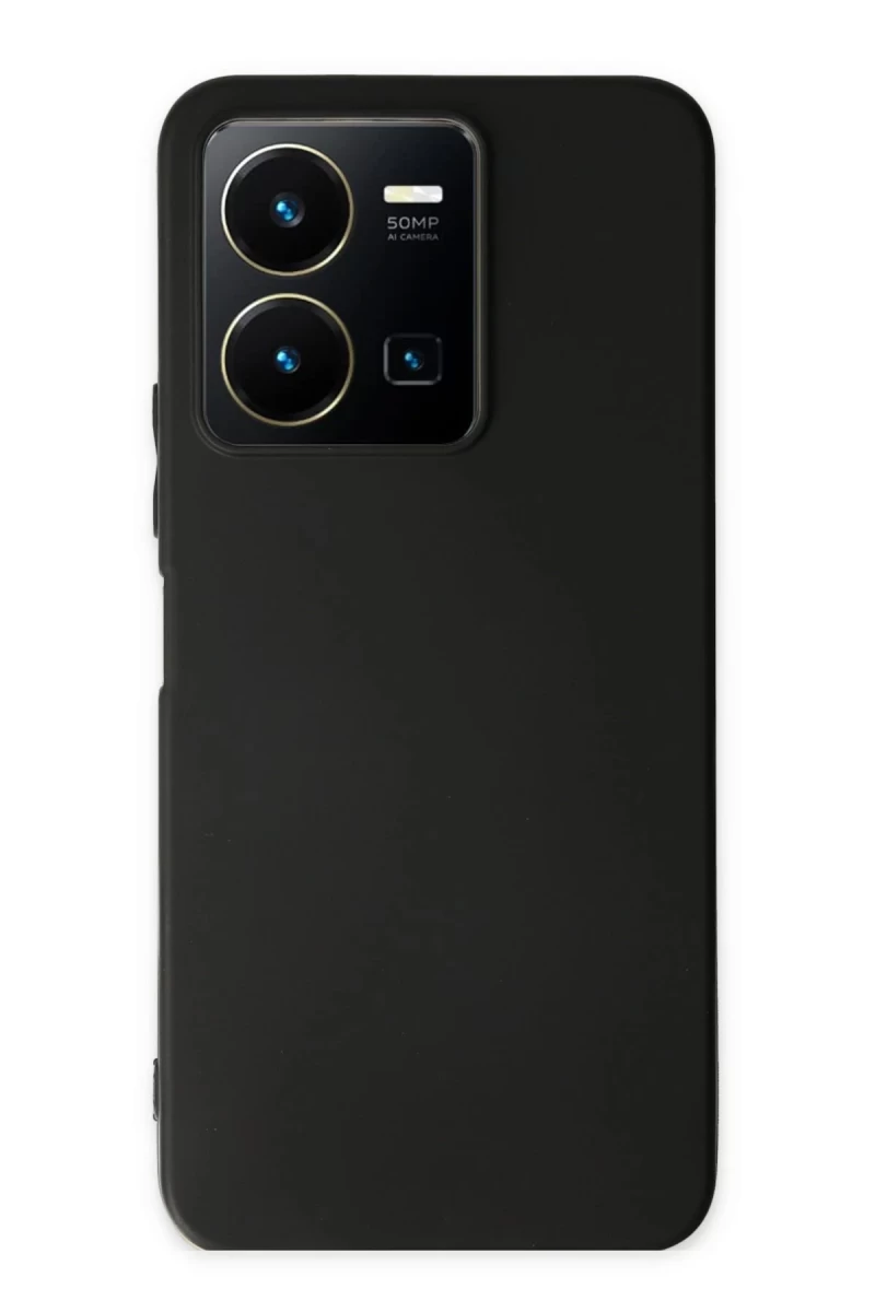 Vivo Y35 Uyumlu Kılıf First Silikon - Siyah