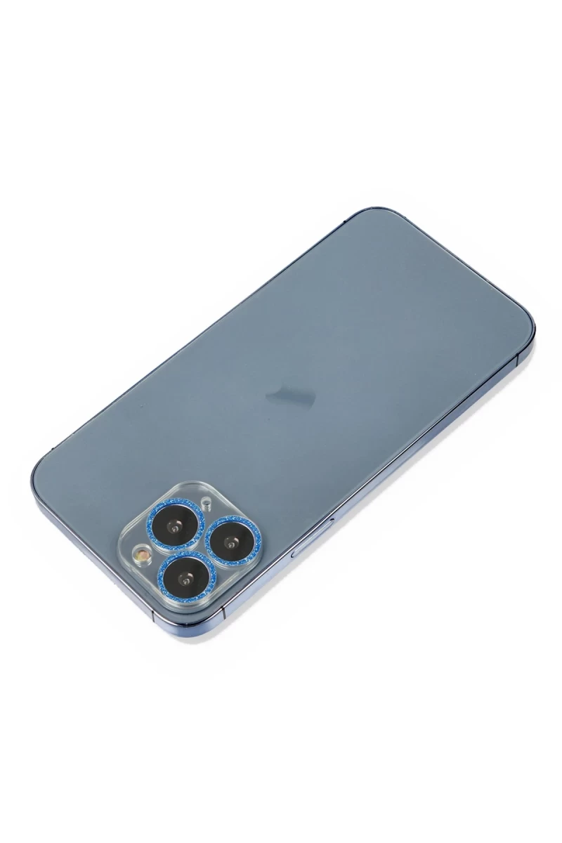 Apple iPhone 11 Pro Max Uyumlu Shine Kamera Lens Koruma Cam - Mavi