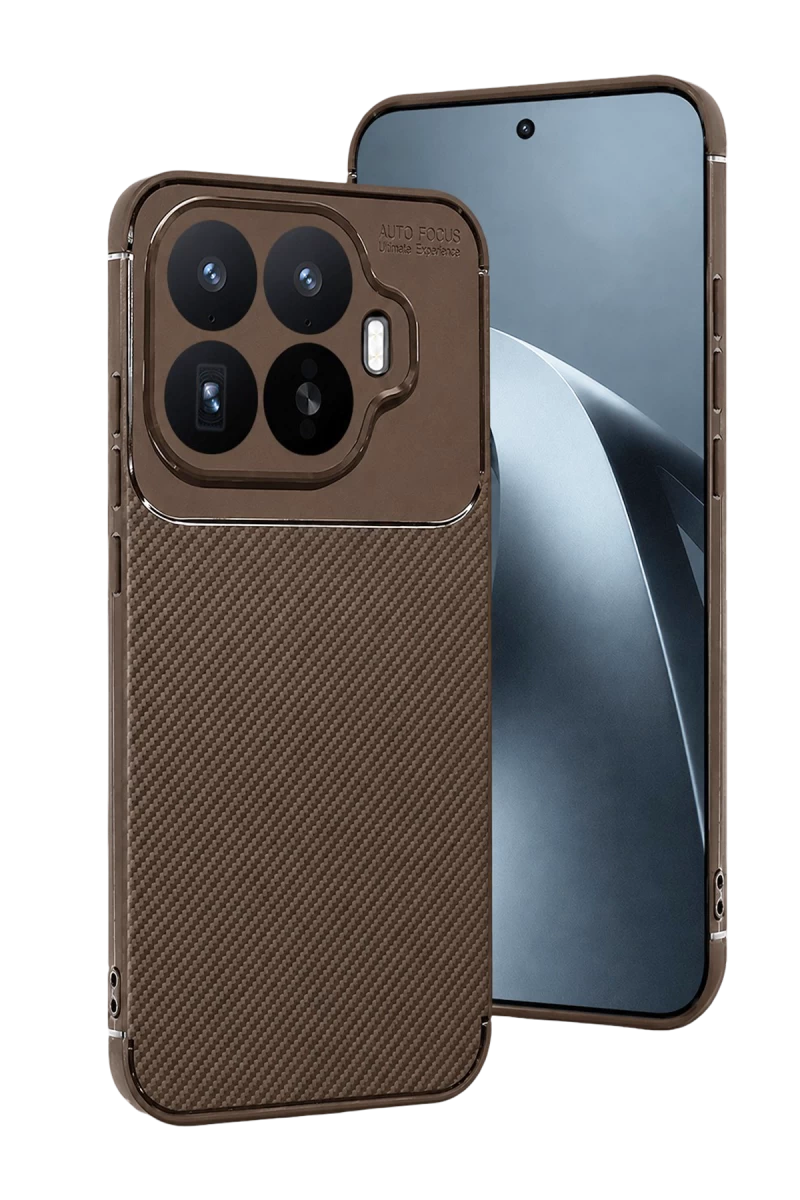 Xiaomi Mi 17T Uyumlu Auto Focus Karbon Kapak - Kahverengi