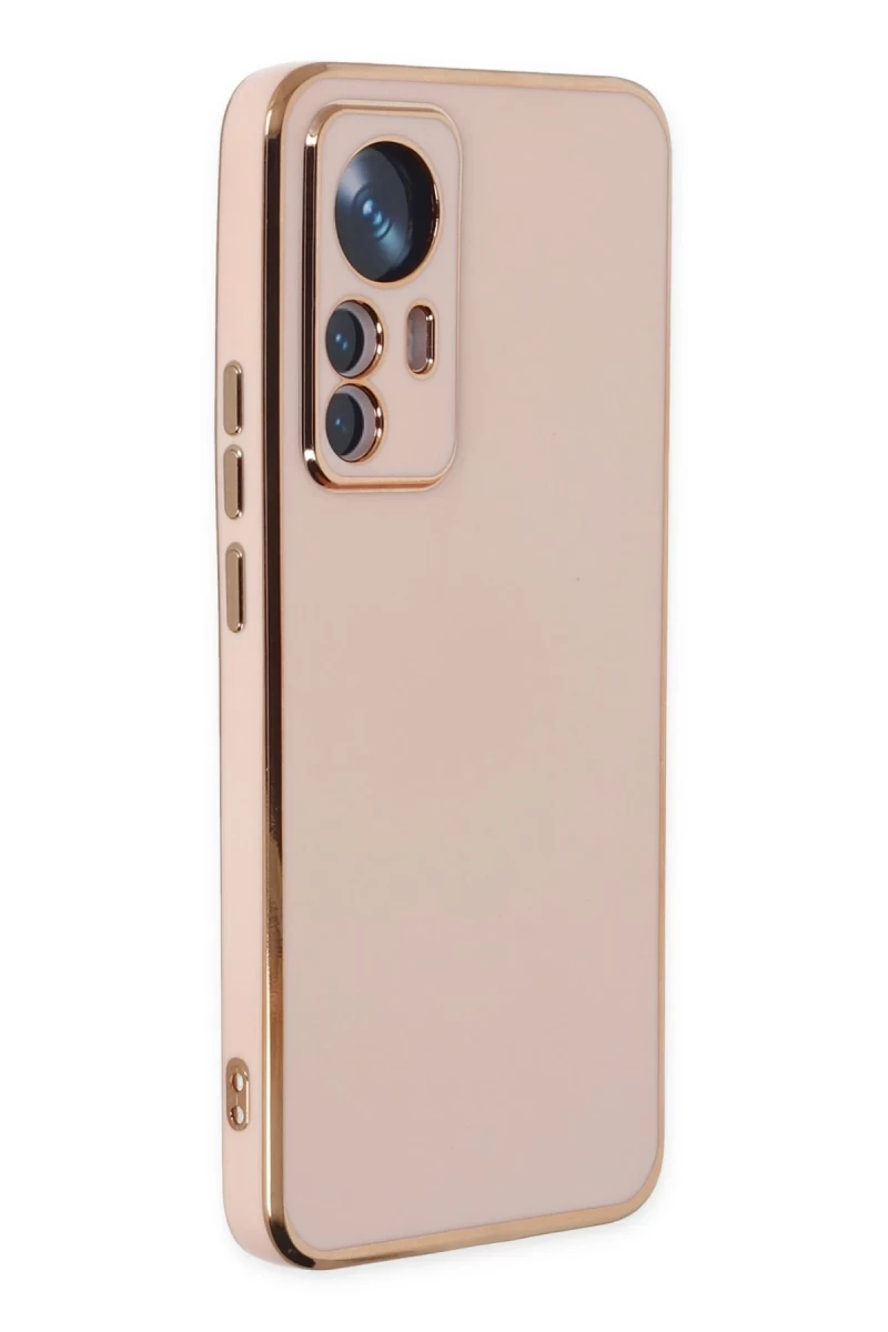 Xiaomi Mi 12T Pro Uyumlu Kılıf Volet Silikon - Pembe