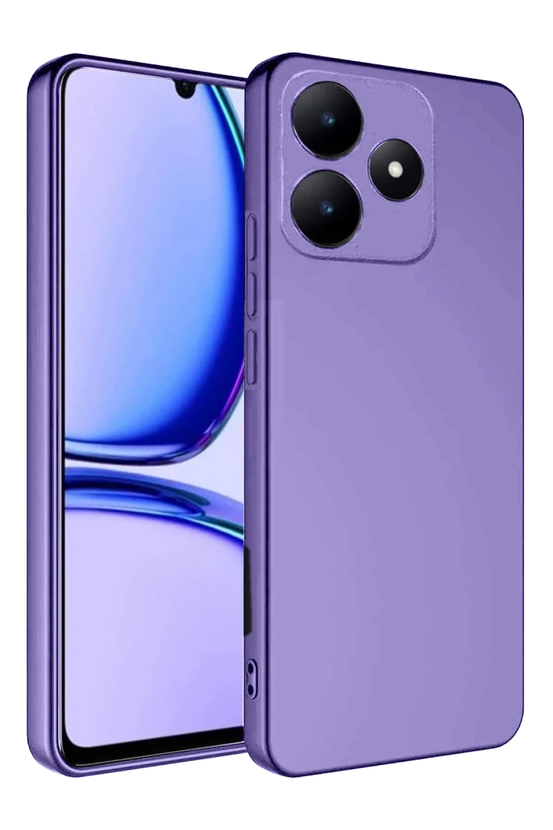 Realme C61 Uyumlu Kılıf First Silikon - Lila