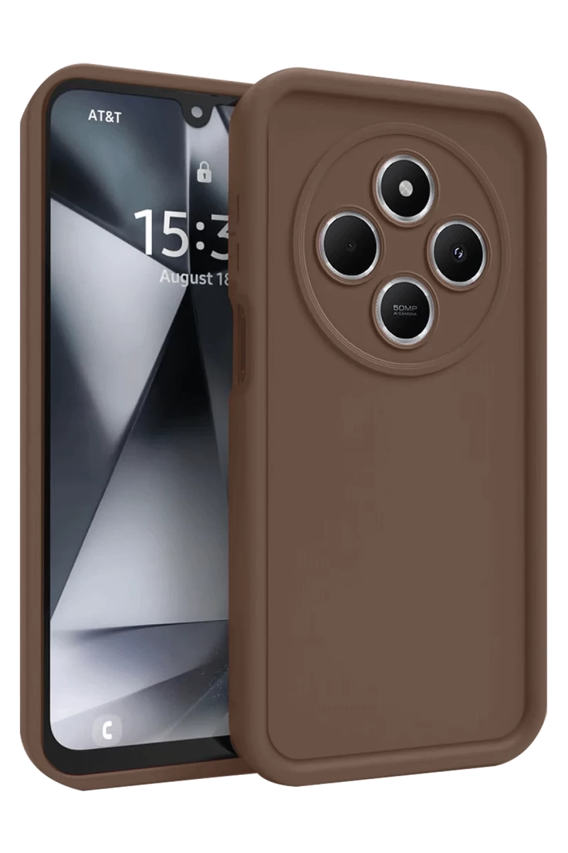 Xiaomi Redmi 14C Uyumlu Kılıf Viera Silikon - Kahverengi