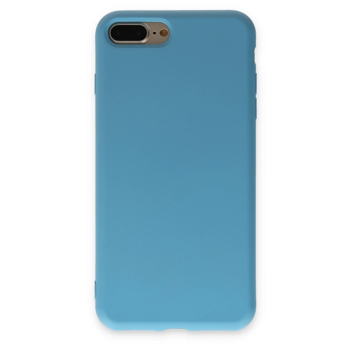 Apple iPhone 7 Plus Kılıf Nano içi Kadife Silikon - Mavi