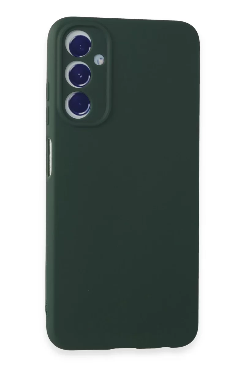 Samsung Galaxy A05S Uyumlu Kılıf First Silikon - Koyu Yeşil