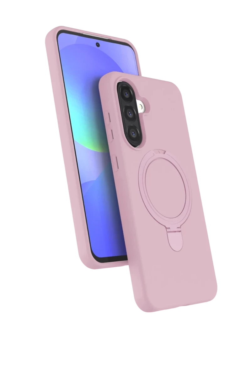 Samsung Galaxy A26 Uyumlu Regal Magsafe Standlı Kapak - Açık Pembe