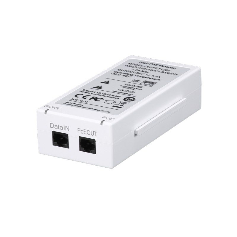 DAHUA PFT1200 2 PORT GIGABIT HI-POE MIDSPAN 60W POE ENJEKTÖR
