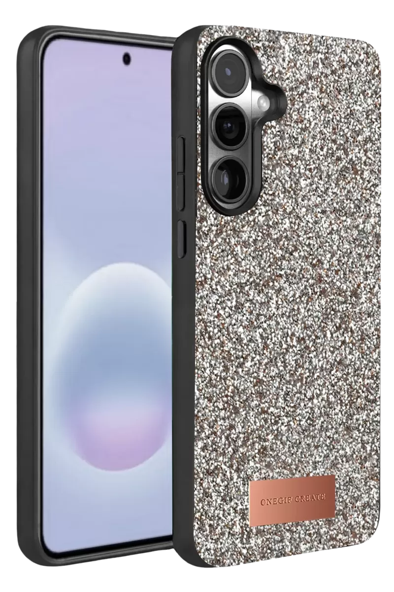 Galaxy A57 5G Bright Simli Kapak - Gümüş