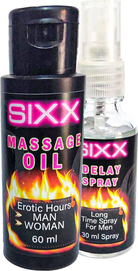 Sıxx 60 ml Erotikmasaj Yağı Yanında 30 ml Sıxx Deıaysprey