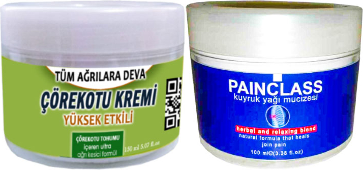 2 Tane Çörek Otu Kremi Büyük Boy 150 ml Krem + Painclass 100 ml Kuyruk Yağı Kremi / Kas Diz Dirsek Sırt Bel Iskelet Agrilarina Masaj Seti