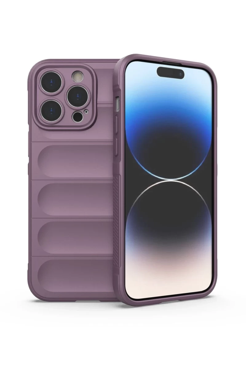 Apple iPhone 13 Pro Max Uyumlu Kılıf Optimum Silikon - Mor