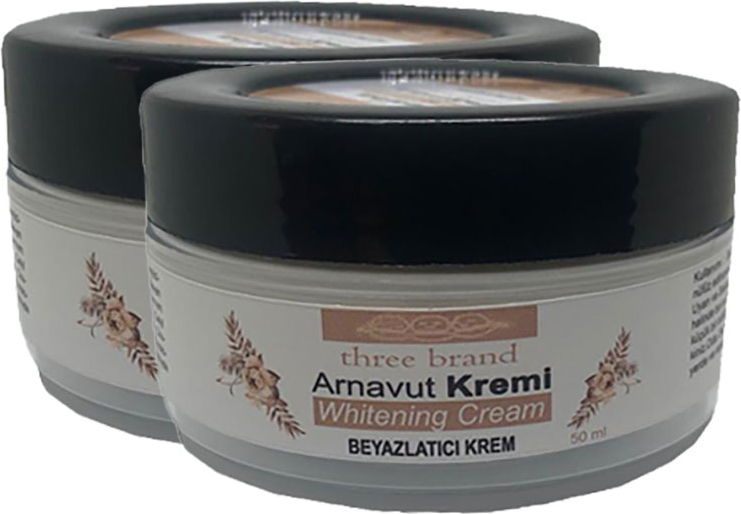 Three Brand Arnavut Kremi 2 Adet Whitens Cream Tüm Bölge Aklık Kremi 50 ml