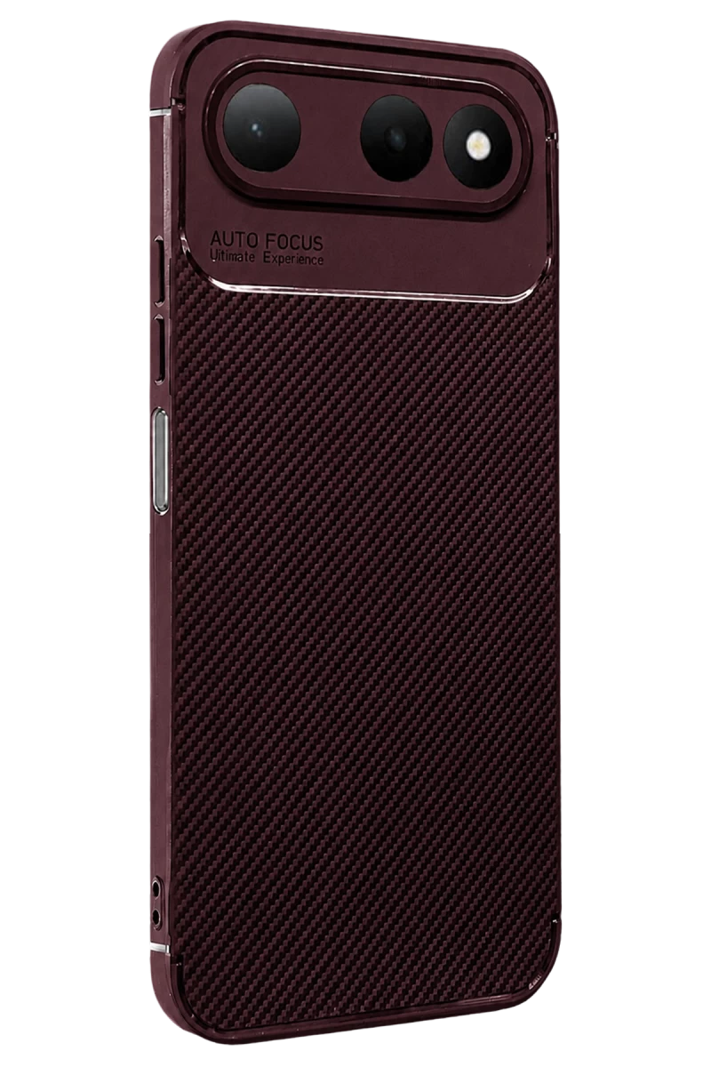 Tecno Spark 50 5G Uyumlu Auto Focus Karbon Kapak - Bordo