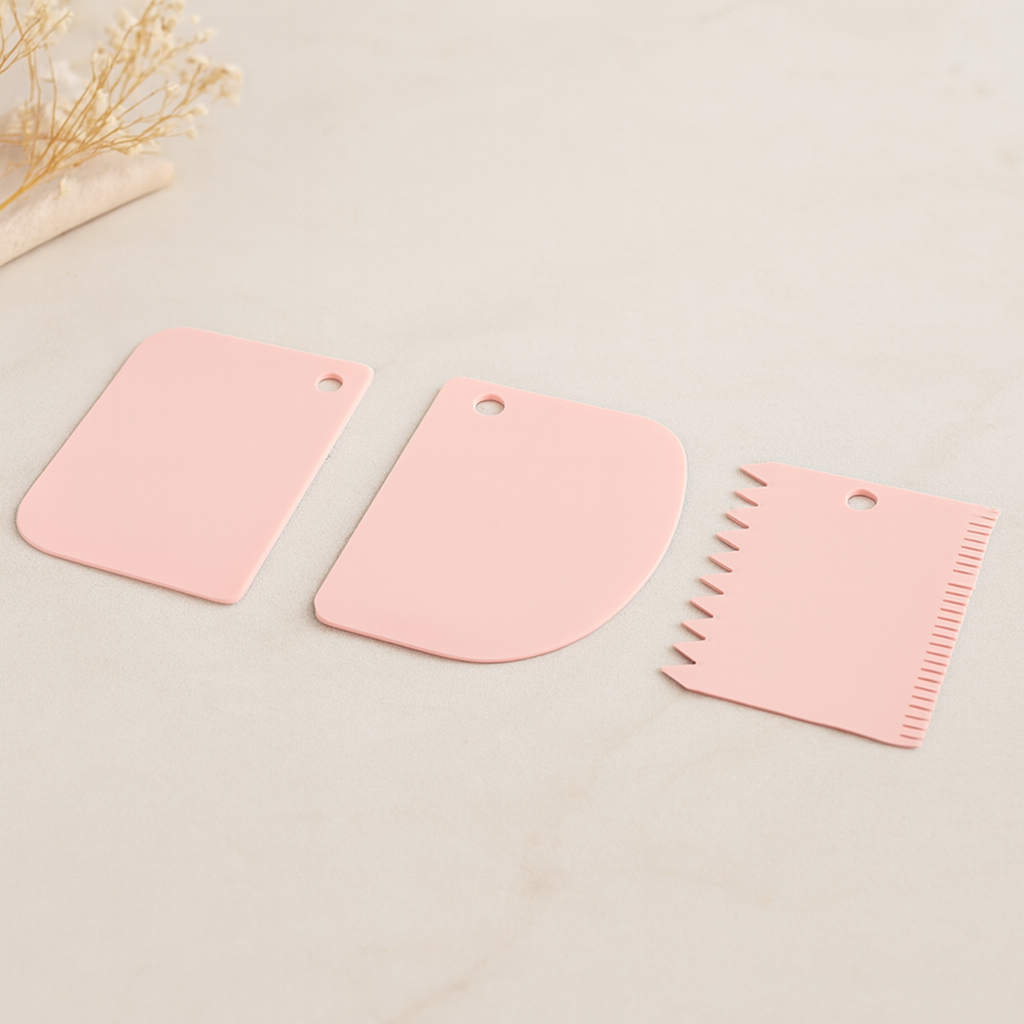 Plastik Hamur Kesici ve Kazıyıcı 3'lü Set