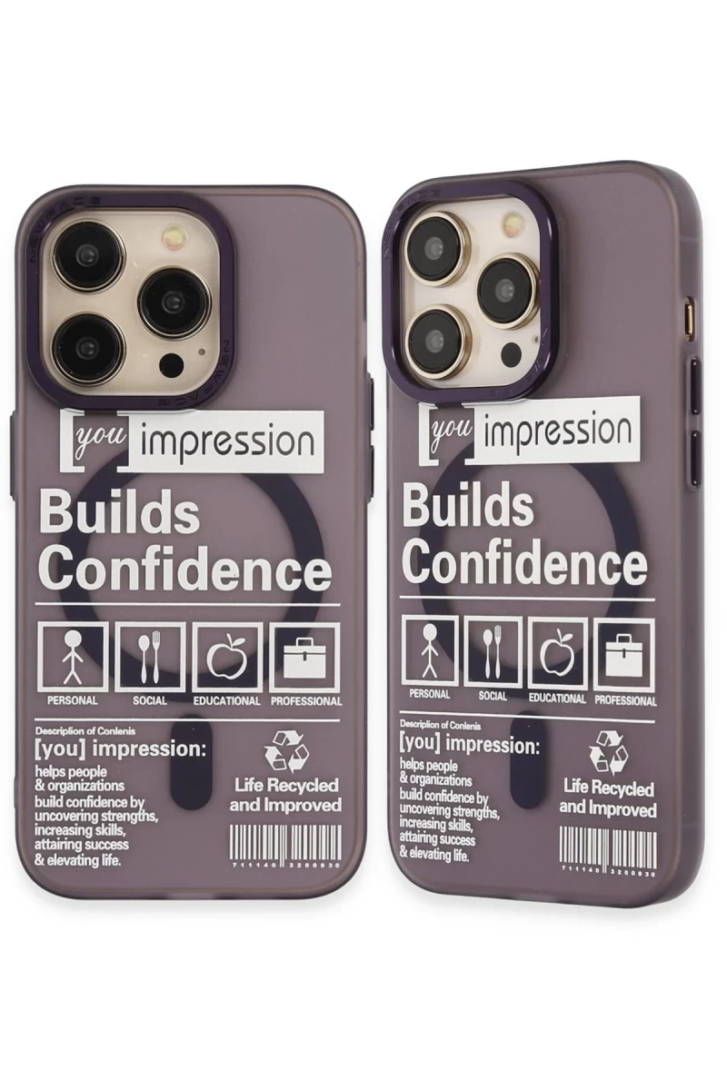 Apple iPhone 14 Pro Uyumlu Kılıf Apollo Magneticsafe Desenli Kapak - Apollo Mor - 6