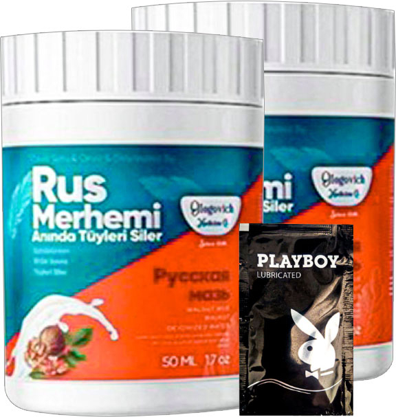 Rus Merhemi Turquoise  22-2:0312 2 Adet Glegnid Ceviz & Ceviz Sütü Rus Merhemi 50 Ml Tüy Kremi+ Yanında Jel