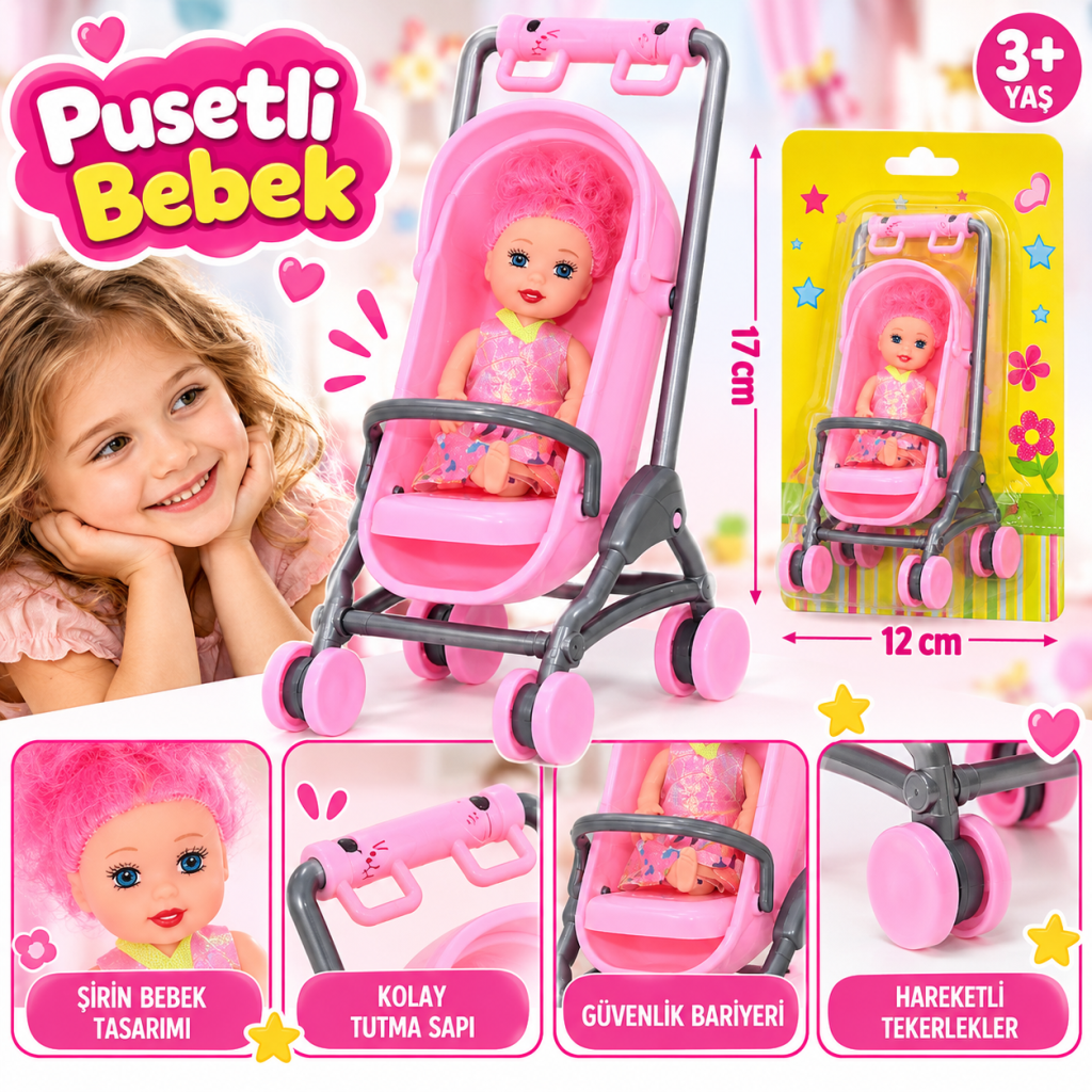 02424 Anlily Pusetli Bebek / Kartela / +3 yaş — fotoğraf yüklenemedi
