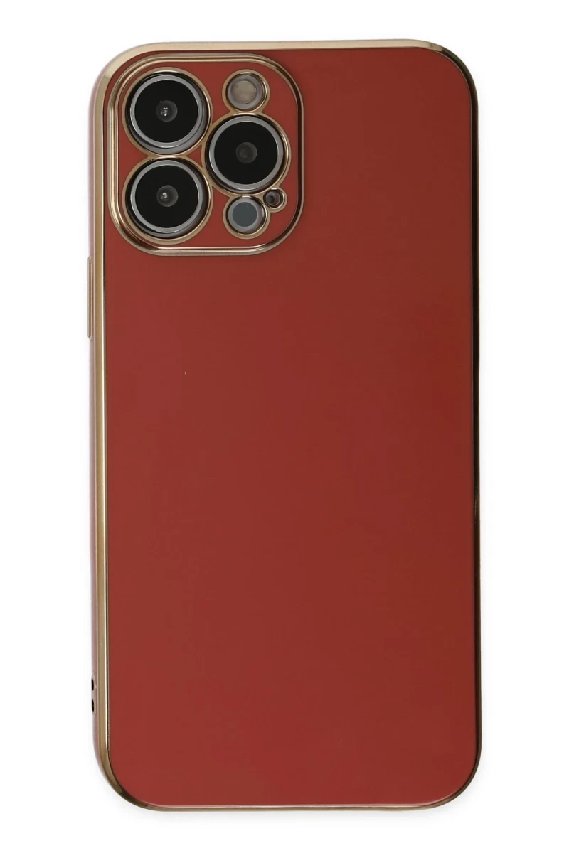 Apple iPhone 15 Pro Max Uyumlu Kılıf Volet Silikon - Kırmızı