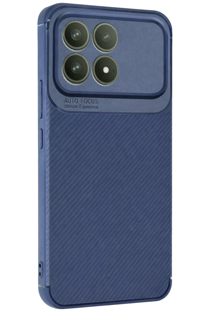 Xiaomi Poco F8 Pro Uyumlu Auto Focus Karbon Kapak - Lacivert