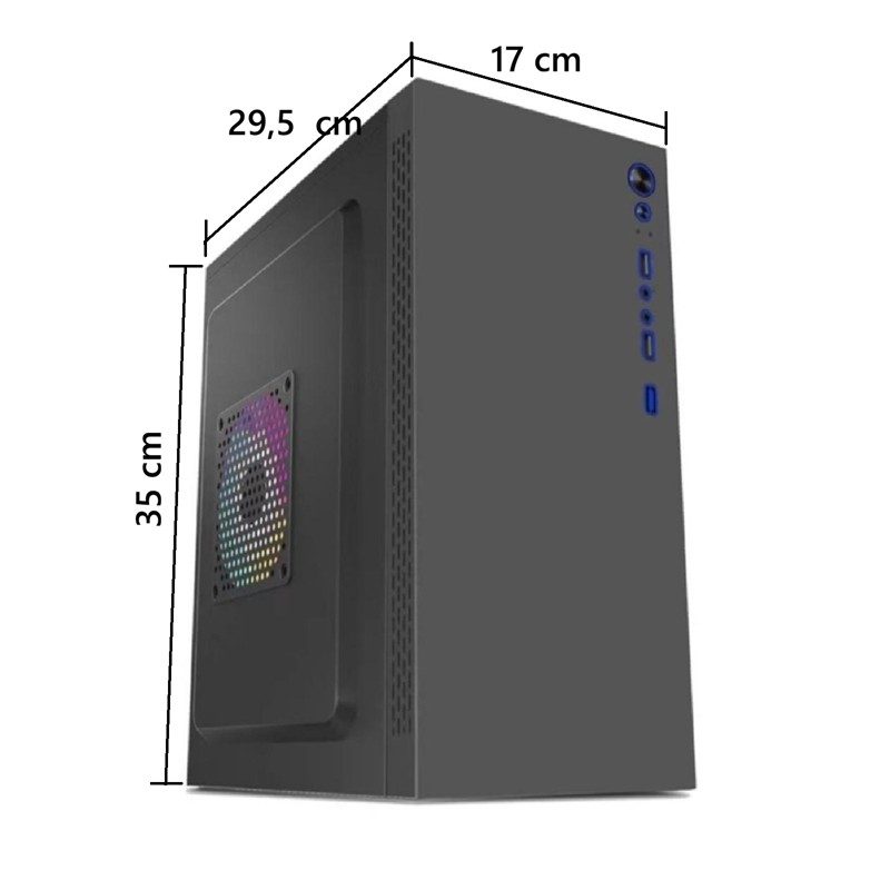 AZTECH AZTB02600 TITAN 600W SİYAH USB 2.0 MİCRO ATX KASA