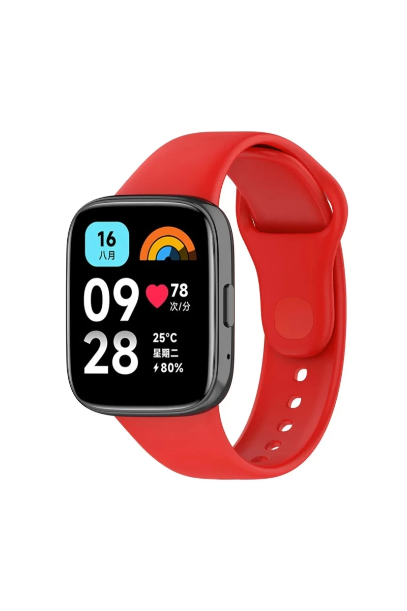 Xiaomi Redmi Watch 3 Active Klasik Kordon - Kırmızı