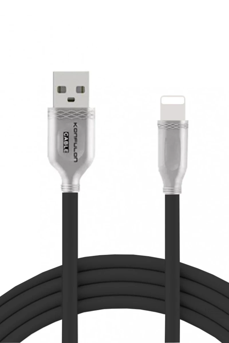 Konfulon S48 Lightning Kablo iphone Uyumlu 1M 3A - Siyah