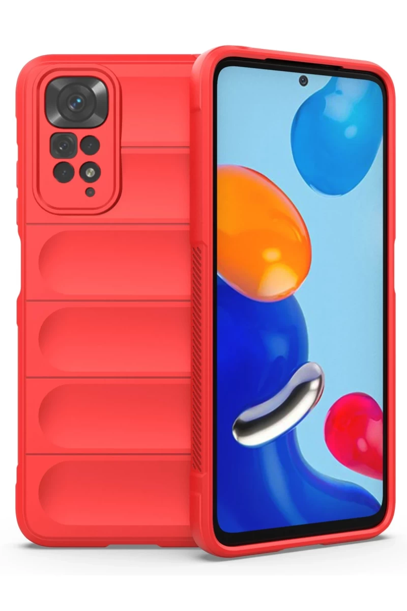 Xiaomi Redmi Note 11 Uyumlu Kılıf Optimum Silikon - Kırmızı