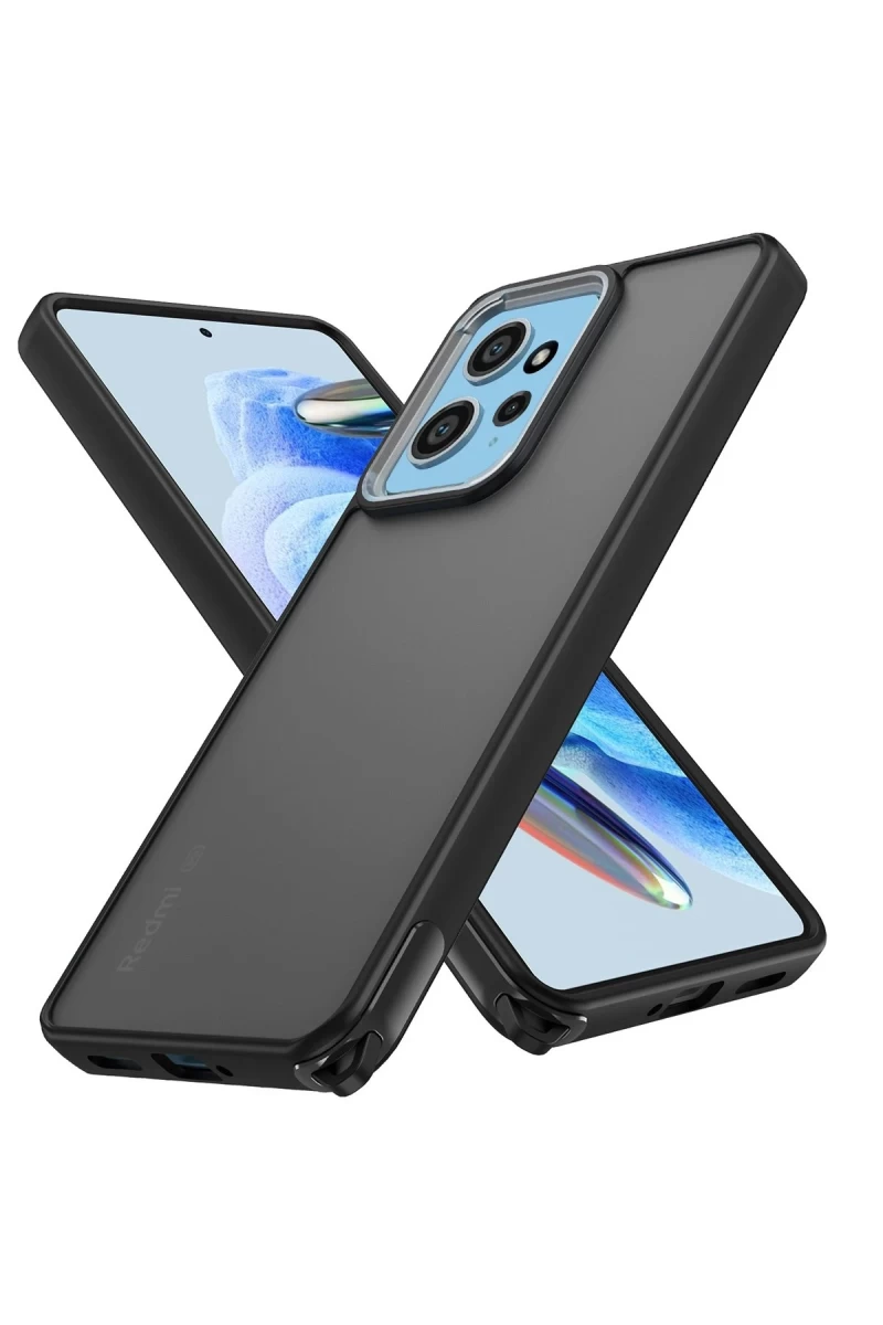 Xiaomi Redmi Note 12 4G Uyumlu Kılıf Elegant Kapak - Siyah
