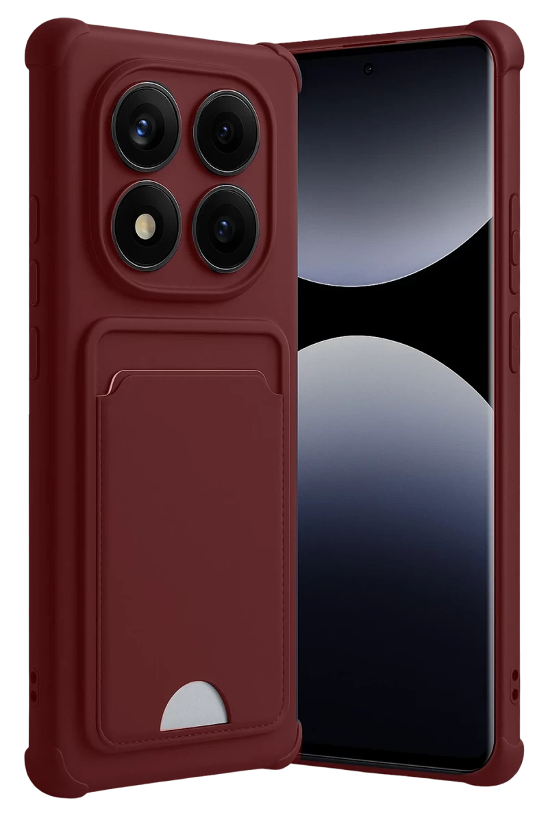 Xiaomi Redmi Note 14 Pro 4G Uyumlu Kelvin Kartvizitli Silikon - Bordo