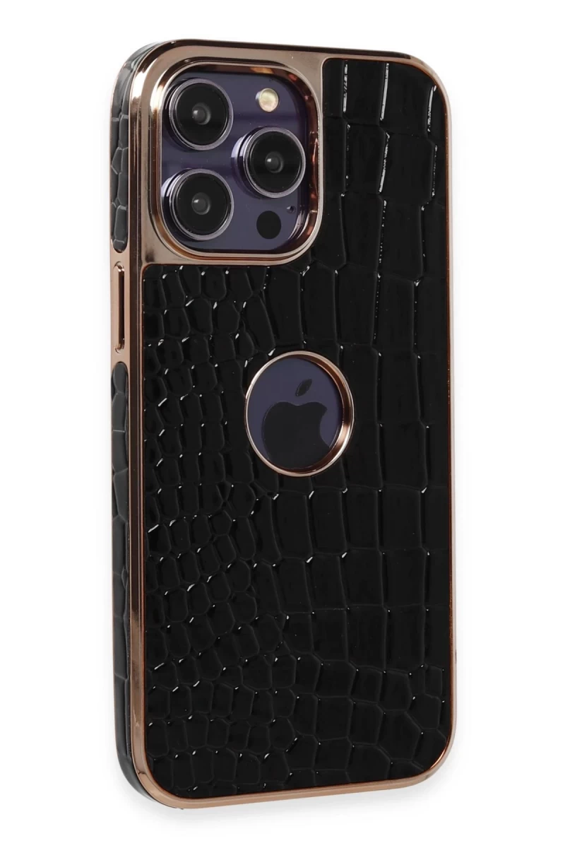 Apple iPhone 13 Pro Max Uyumlu Kılıf Snake Kapak - Siyah