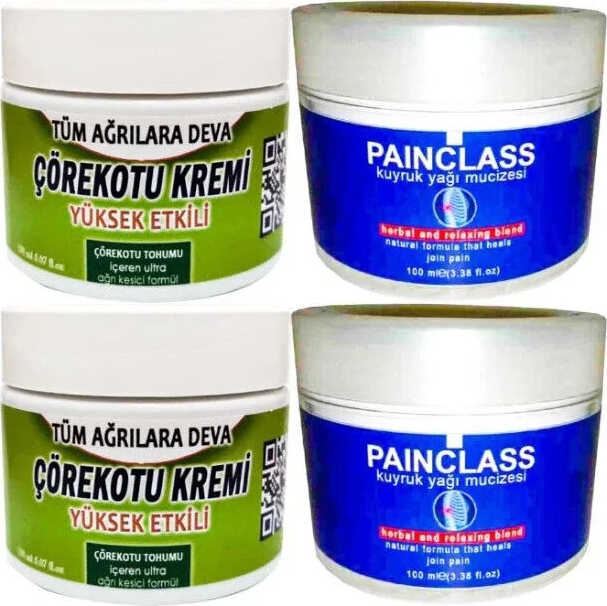 Süper Çörek Otu Kremi Orta Boy 2 x 100 ml - Painclass Kuyruk Yağı Kremi 2 x 100 ml