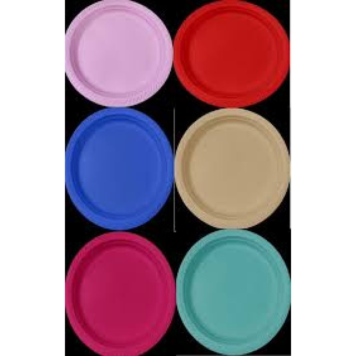 NİSA PLASTİK TABAK RENKLİ 6 LI